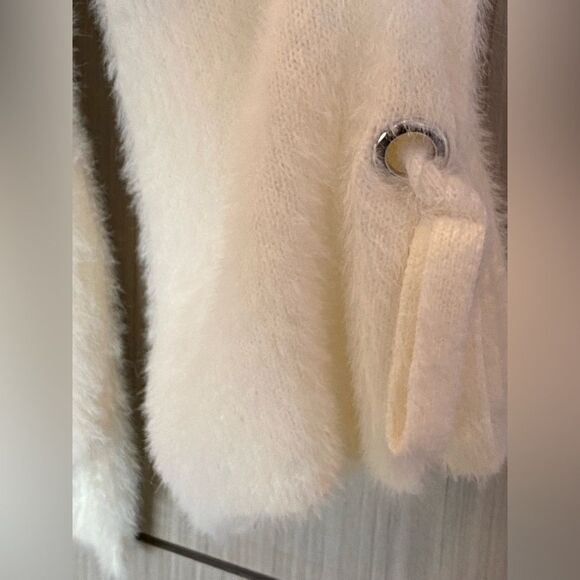 Pink Rose Ivory Open Shoulder Sweater - Picture 8 of 8